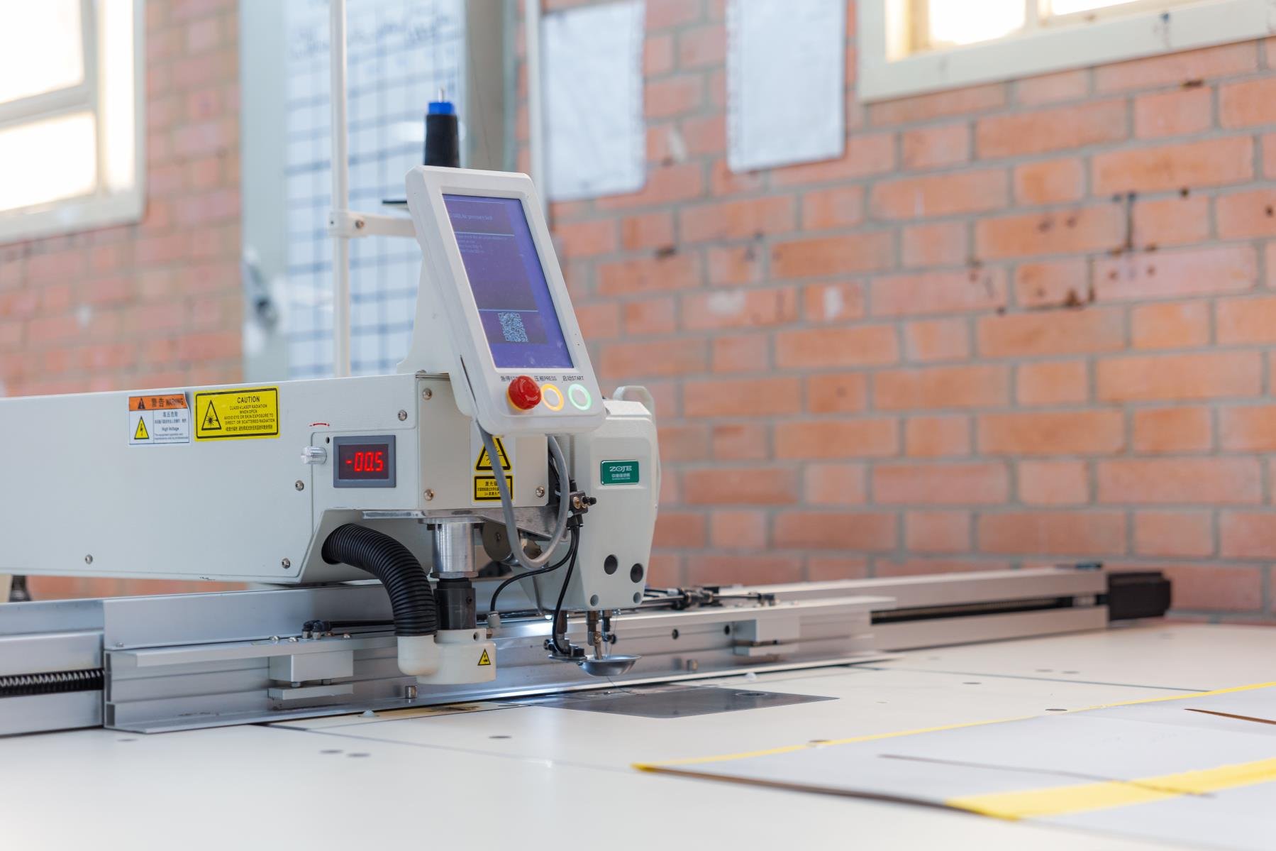 Automatic template sewing machine at VIVA 1960's New Cairo facility